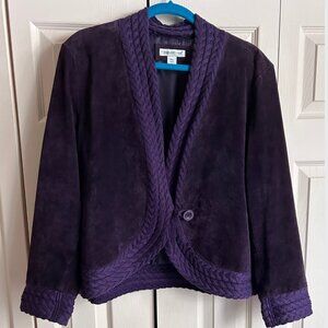 Coldwater Creek PURPLE leather jacket – XL Petite